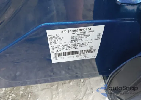 2024 Ford Edge St-Line из США, поврежденный, VIN 2FMPK4J95RBA01956